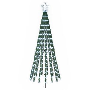 vidaXL Arbre de No&euml;l LED 180 cm 255 LED Blanc froid Acier Noir