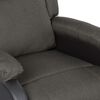 vidaXL Fauteuil inclinable &eacute;lectrique gris fonc&eacute; similicuir et tissu