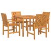 vidaXL Ensemble de salle &agrave; manger pour jardin 5 pc Marron