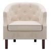vidaXL Fauteuil beige tissu