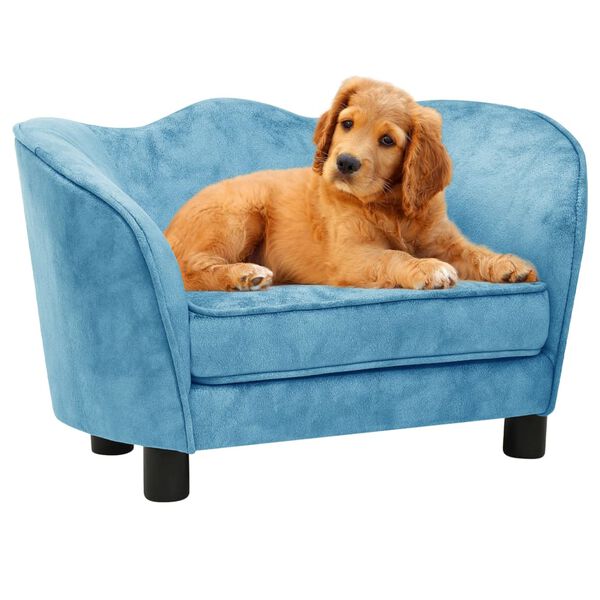 vidaXL Canap&eacute; pour chien Turquoise 66x43x40 cm Peluche