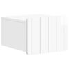 vidaXL Cabinet de chevet mural Blanc brillant 33 x 34,5 x 24 cm