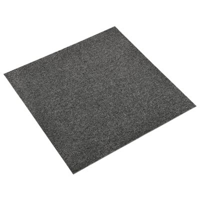 vidaXL Dalles de tapis de sol 20 pcs 5 m² 50x50 cm Anthracite