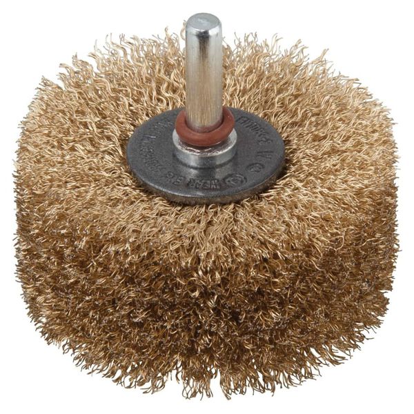 wolfcraft Brosse &agrave; grain de bois 80 mm Jaune