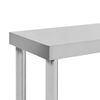 vidaXL Table de travail de cuisine avec étagère 120x60x120 cm Inox
