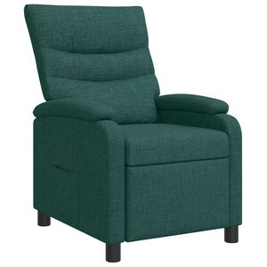 vidaXL Fauteuil inclinable Vert fonc&eacute; Tissu