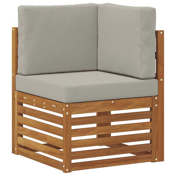 vidaXL Ensembles de canap&eacute;s avec coussin 4 pcs Gris Naturel et Clair