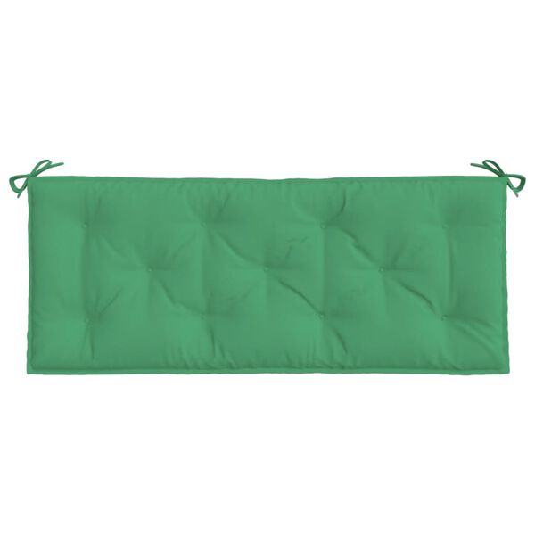 vidaXL Coussin de banc de jardin vert 120x50x7 cm tissu oxford