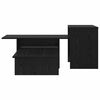 vidaXL Table console Ch&ecirc;ne noir 80 x 50 x 225 cm Bois d'ing&eacute;nierie
