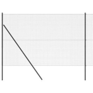 vidaXL Cl&ocirc;ture en fils soud&eacute;s pour fixation au sol 10 x 1,5 m Gris
