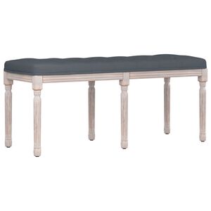vidaXL Banc Gris fonc&eacute; 110x40x49 cm Velours