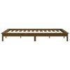 vidaXL Cadre de lit sans matelas marron miel 200x200 cm bois massif