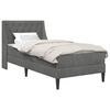 vidaXL Cadre de lit avec matelas Gris fonc&eacute; 90 x 200 cm Velours