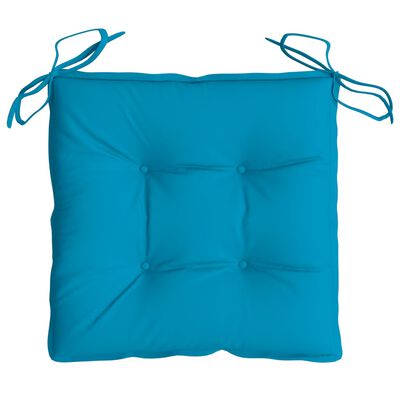 vidaXL Coussins de chaise lot de 2 bleu clair 40x40x7 cm tissu oxford