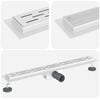 vidaXL Drain de Douche avec Design Lin&eacute;aire Argent&eacute; 80 cm