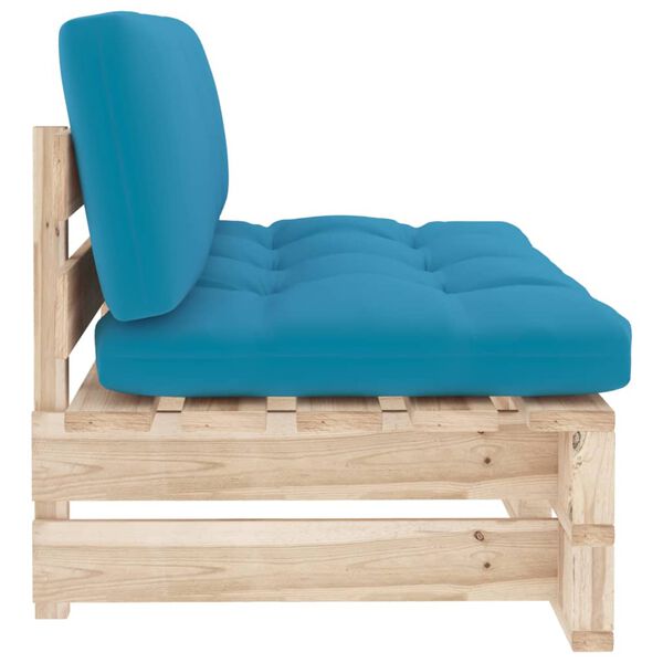 vidaXL Canap&eacute; central palette de jardin bois de pin impr&eacute;gn&eacute;