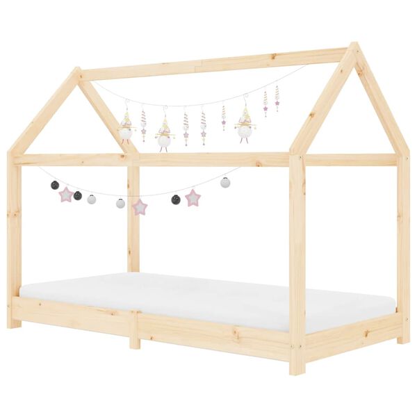 vidaXL Cadre de lit d'enfant Bois de pin massif 80x160 cm