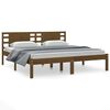 vidaXL Cadre de lit sans matelas marron miel 200x200cm bois pin massif