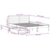 vidaXL Cadre de lit sans matelas blanc 160x200 cm bois de pin massif