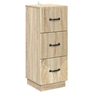 vidaXL Armoire &agrave; tiroirs Ch&ecirc;ne Sonoma 33 x 34,5 x 87 cm