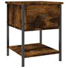 vidaXL Table de chevet ch&ecirc;ne fum&eacute; 34x35,5x45 cm bois d'ing&eacute;nierie