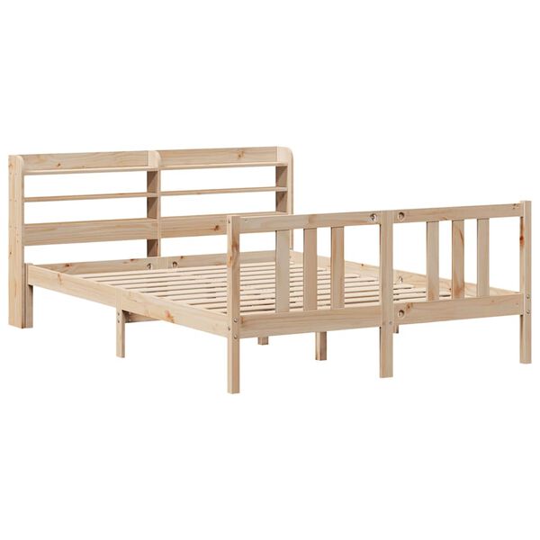 vidaXL Cadre de lit et tête de lit sans matelas 135x190 cm