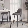 vidaXL Tabourets de bar lot de 2 gris fonc&eacute; velours