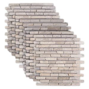 vidaXL Carreaux Mosa&iuml;ques Cr&egrave;me 30 x 30 cm Marbre