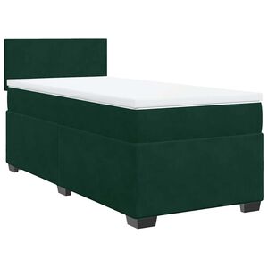 vidaXL Sommier &agrave; lattes de lit avec matelas Vert fonc&eacute; 90x190 cm