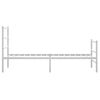 vidaXL Cadre de lit m&eacute;tal sans matelas avec pied de lit blanc 90x200cm