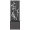 vidaXL &Eacute;cran de confidentialit&eacute; de jardin Floral Noir 50 x 140 cm
