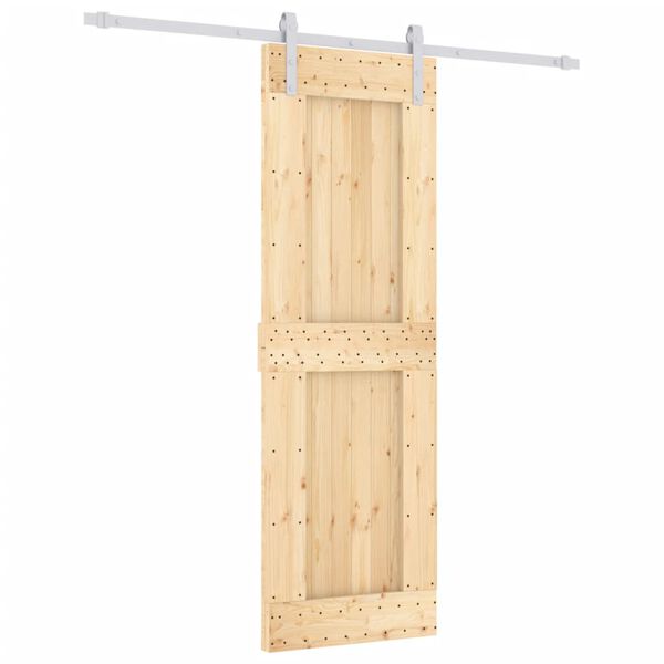 vidaXL Porte coulissante et kit de quincaillerie 70x210 cm pin massif