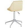 vidaXL Chaises pivotantes &agrave; manger lot de 4 cr&egrave;me similicuir