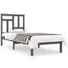 vidaXL Cadre de lit sans matelas gris 100x200 cm bois massif de pin