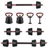 vidaXL Set d'halt&egrave;res 4-en-1 20 kg Noir et Rouge