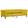 vidaXL Lit de jour avec lit gigogne et matelas jaune 80x200 cm velours
