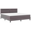 vidaXL Lit &agrave; ressorts avec matelas Gris 180 x 200 cm Simili cuir