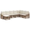 vidaXL Ensemble de canap&eacute; de jardin 8 pcs Beige polyrotin