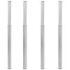 vidaXL Pieds de table t&eacute;lescopiques 4 pcs Acier inoxydable 710 mm-1100 mm