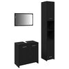 vidaXL Ensemble de mobilier de salle de bain 3 pcs Ch&ecirc;ne noir