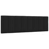 vidaXL Coussin de t&ecirc;te de lit Hanko noir 160 cm tissu