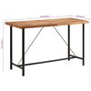 vidaXL Table de bar 180x70x107 cm bois massif d'acacia et fer