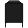 vidaXL Armoire &agrave; disques noir 121x38x48 cm bois d'ing&eacute;nierie