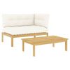 vidaXL 2 pc Bois d'acacia Marron Clair