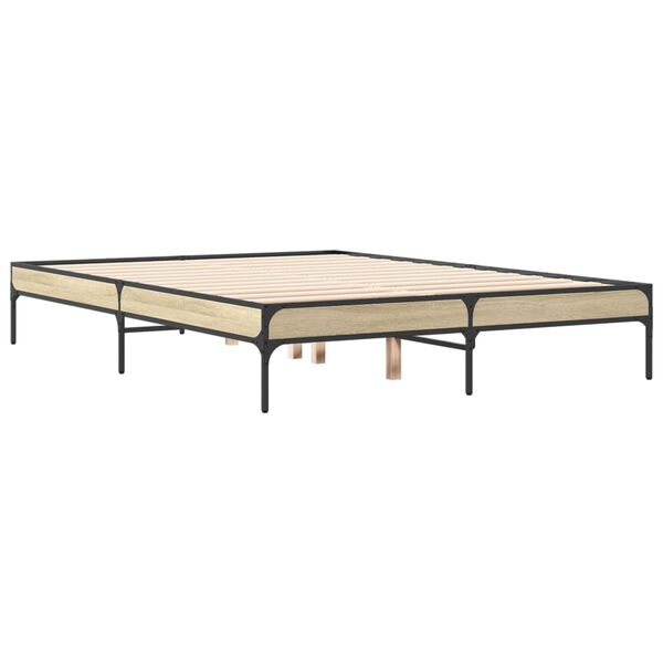 vidaXL Cadre de lit sans matelas chêne sonoma 120x200 cm