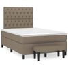 vidaXL Sommier &agrave; lattes de lit avec matelas taupe 120x190 cm tissu