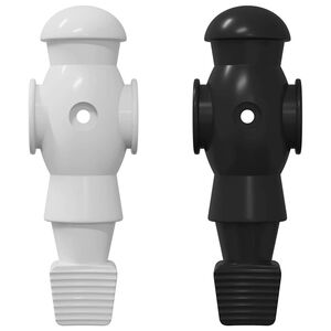 vidaXL Joueurs de table de baby-foot 24 pi&egrave;ces Noir et Blanc HIPS