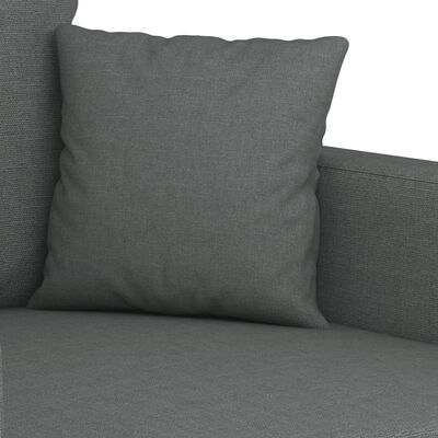 vidaXL Canapé à 2 places Gris foncé 140 cm Tissu