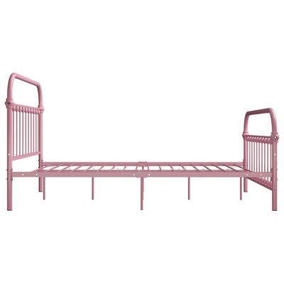 vidaXL Cadre de lit sans matelas rose métal 140x200 cm