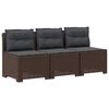 vidaXL Canap&eacute; de jardin 3 places avec coussins look rattan 3 place PP